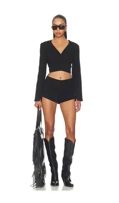 Understated Leather x REVOLVE Long Sleeve Wrap Top | Thumbnail 4 Understated Leather x REVOLVE Long Sleeve Wrap Top | Thumbnail 4