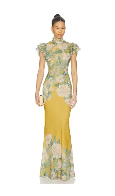Sau Lee Stella Chiffon Dress | Thumbnail 1 Sau Lee Stella Chiffon Dress | Thumbnail 1