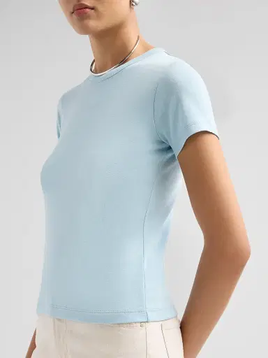 Vince Women's Crewneck Pima Cotton T-Shirt - Del Mar - Size XXS | Thumbnail 5 Vince Women's Crewneck Pima Cotton T-Shirt - Del Mar - Size XXS | Thumbnail 5