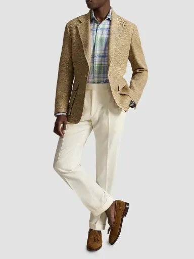 Polo Ralph Lauren Men's Herringbone Single-Breasted Sport Jacket - Tan | Thumbnail 2 Polo Ralph Lauren Men's Herringbone Single-Breasted Sport Jacket - Tan | Thumbnail 2
