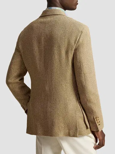 Polo Ralph Lauren Men's Herringbone Single-Breasted Sport Jacket - Tan | Thumbnail 3 Polo Ralph Lauren Men's Herringbone Single-Breasted Sport Jacket - Tan | Thumbnail 3