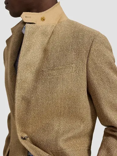 Polo Ralph Lauren Men's Herringbone Single-Breasted Sport Jacket - Tan | Thumbnail 5 Polo Ralph Lauren Men's Herringbone Single-Breasted Sport Jacket - Tan | Thumbnail 5