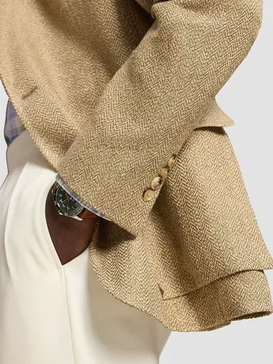 Polo Ralph Lauren Men's Herringbone Single-Breasted Sport Jacket - Tan | Thumbnail 6 Polo Ralph Lauren Men's Herringbone Single-Breasted Sport Jacket - Tan | Thumbnail 6