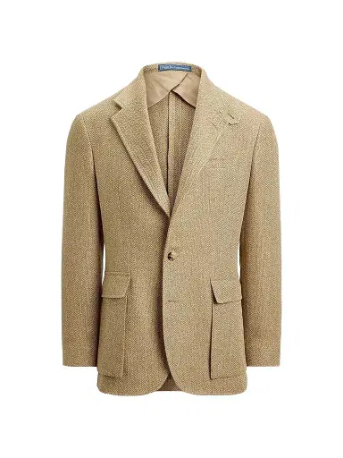 Polo Ralph Lauren Men's Herringbone Single-Breasted Sport Jacket - Tan | Thumbnail 1 Polo Ralph Lauren Men's Herringbone Single-Breasted Sport Jacket - Tan | Thumbnail 1