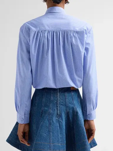 Aknvas Women's Flor Pinstriped Cotton Shirt - Blue And White - Size XL | Thumbnail 3 Aknvas Women's Flor Pinstriped Cotton Shirt - Blue And White - Size XL | Thumbnail 3