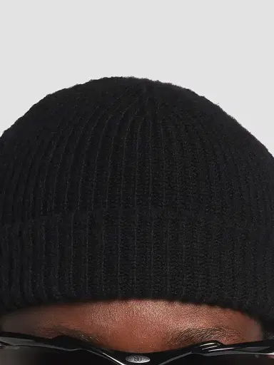 Balenciaga Men's Wool Beanie - Black | Thumbnail 4 Balenciaga Men's Wool Beanie - Black | Thumbnail 4