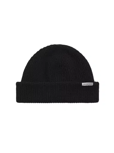 Balenciaga Men's Wool Beanie - Black | Thumbnail 1 Balenciaga Men's Wool Beanie - Black | Thumbnail 1