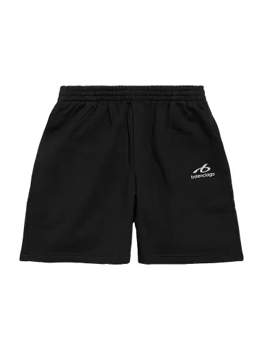 Balenciaga Men's Bodies Relaxed Fit Shorts - Black | Thumbnail 1 Balenciaga Men's Bodies Relaxed Fit Shorts - Black | Thumbnail 1