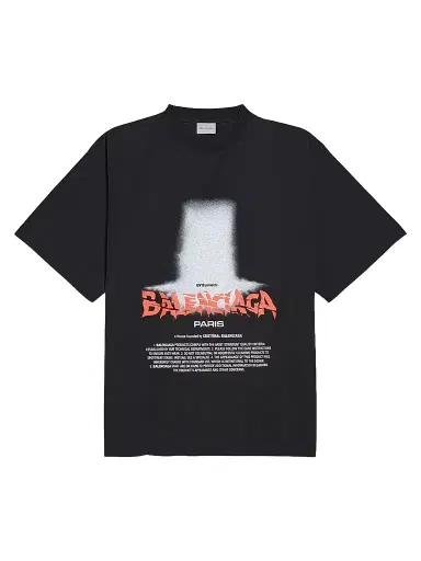 Balenciaga Men's The Door Oversized T-Shirt - Black - Size XXS | Thumbnail 1 Balenciaga Men's The Door Oversized T-Shirt - Black - Size XXS | Thumbnail 1