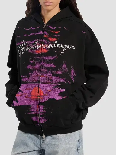 Balenciaga Women's Dream Zip-Up Hoodie - Black | Thumbnail 5 Balenciaga Women's Dream Zip-Up Hoodie - Black | Thumbnail 5