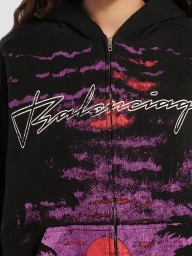 Balenciaga Women's Dream Zip-Up Hoodie - Black | Thumbnail 6 Balenciaga Women's Dream Zip-Up Hoodie - Black | Thumbnail 6