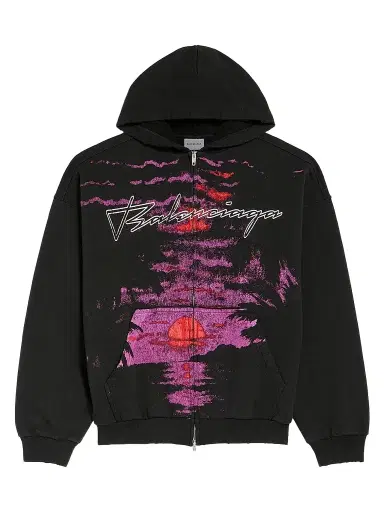 Balenciaga Women's Dream Zip-Up Hoodie - Black | Thumbnail 1 Balenciaga Women's Dream Zip-Up Hoodie - Black | Thumbnail 1