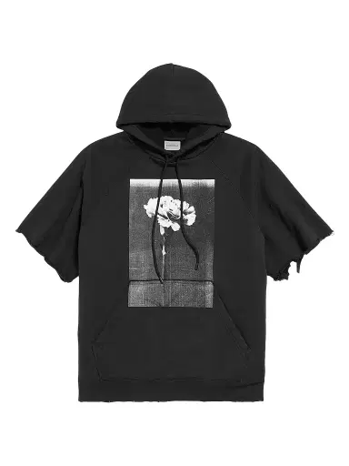 Balenciaga Men's The Song of the Highest Tower Cut-Off Sleeve Hoodie | Thumbnail 1 Balenciaga Men's The Song of the Highest Tower Cut-Off Sleeve Hoodie | Thumbnail 1