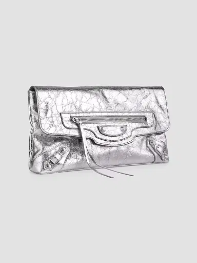 Balenciaga Women's Le City Clutch - Silver | Thumbnail 4 Balenciaga Women's Le City Clutch - Silver | Thumbnail 4