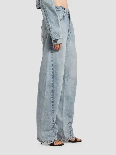 Balenciaga Women's Twisted Seam Jeans - Bleach Light Blue | Thumbnail 4 Balenciaga Women's Twisted Seam Jeans - Bleach Light Blue | Thumbnail 4