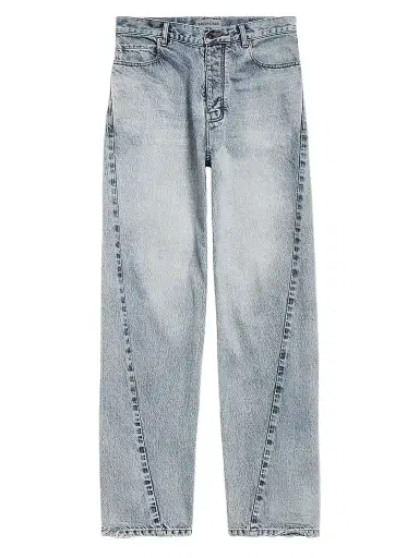 Balenciaga Women's Twisted Seam Jeans - Bleach Light Blue | Thumbnail 1 Balenciaga Women's Twisted Seam Jeans - Bleach Light Blue | Thumbnail 1