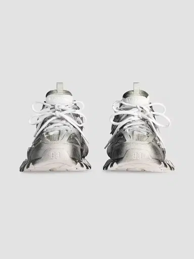 Balenciaga Women's Track Stencil Logo Sneakers - Black White | Thumbnail 2 Balenciaga Women's Track Stencil Logo Sneakers - Black White | Thumbnail 2