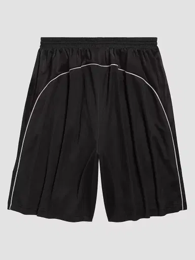 Balenciaga Men's Soccer Baggy Shorts - Black | Thumbnail 2 Balenciaga Men's Soccer Baggy Shorts - Black | Thumbnail 2