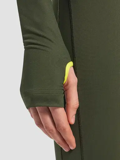 Balenciaga Women's Techwear Fitted Zip-Up Jacket - Khaki Lime | Thumbnail 6 Balenciaga Women's Techwear Fitted Zip-Up Jacket - Khaki Lime | Thumbnail 6