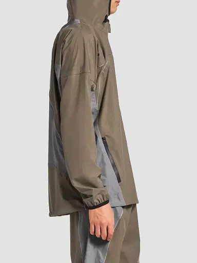 Balenciaga Men's Techwear Zip-Up Jacket - Brown Grey | Thumbnail 5 Balenciaga Men's Techwear Zip-Up Jacket - Brown Grey | Thumbnail 5