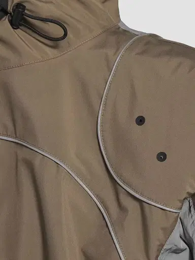 Balenciaga Men's Techwear Zip-Up Jacket - Brown Grey | Thumbnail 6 Balenciaga Men's Techwear Zip-Up Jacket - Brown Grey | Thumbnail 6