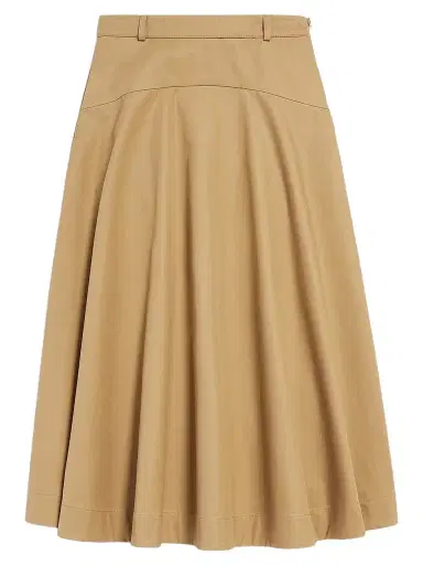 Balenciaga Women's A-Line Cotton Skirt - Camel | Thumbnail 1 Balenciaga Women's A-Line Cotton Skirt - Camel | Thumbnail 1