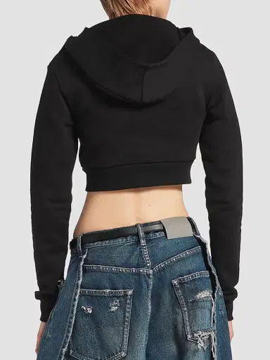 Balenciaga Women's Techwear Cocoon Hoodie - Black - Size Large | Thumbnail 4 Balenciaga Women's Techwear Cocoon Hoodie - Black - Size Large | Thumbnail 4