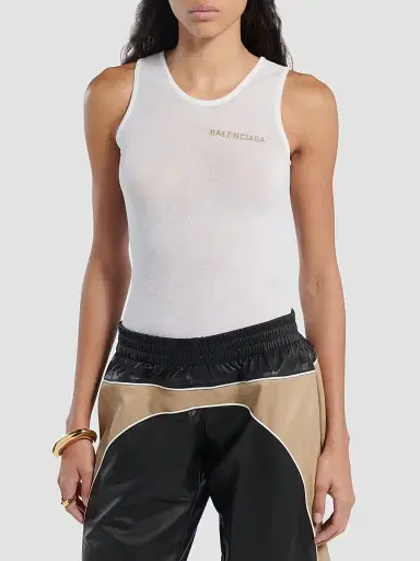Balenciaga Women's Tank Top - White | Thumbnail 2 Balenciaga Women's Tank Top - White | Thumbnail 2