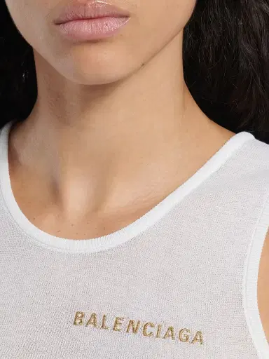 Balenciaga Women's Tank Top - White | Thumbnail 5 Balenciaga Women's Tank Top - White | Thumbnail 5