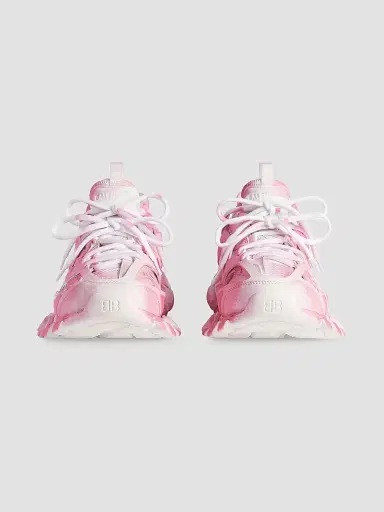 Balenciaga Women's Track Stencil Logo Sneakers - Pink White | Thumbnail 2 Balenciaga Women's Track Stencil Logo Sneakers - Pink White | Thumbnail 2
