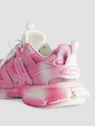 Balenciaga Women's Track Stencil Logo Sneakers - Pink White | Thumbnail 5 Balenciaga Women's Track Stencil Logo Sneakers - Pink White | Thumbnail 5