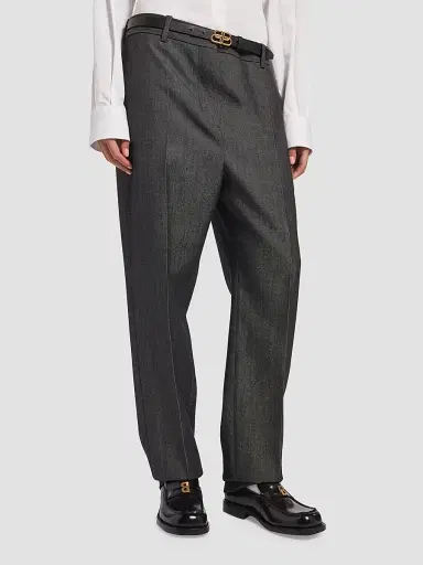 Balenciaga Women's Fitted Tailored Pants - Dark Grey | Thumbnail 3 Balenciaga Women's Fitted Tailored Pants - Dark Grey | Thumbnail 3