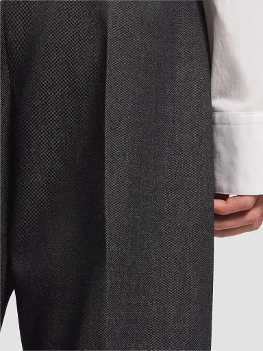 Balenciaga Women's Fitted Tailored Pants - Dark Grey | Thumbnail 6 Balenciaga Women's Fitted Tailored Pants - Dark Grey | Thumbnail 6
