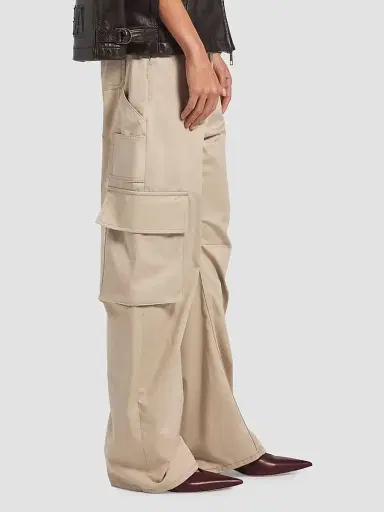 Balenciaga Women's Relaxed Cargo Pants - Beige | Thumbnail 3 Balenciaga Women's Relaxed Cargo Pants - Beige | Thumbnail 3