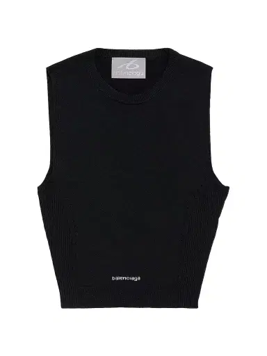 Balenciaga Women's Techwear Cropped Tank Top - Black | Thumbnail 1 Balenciaga Women's Techwear Cropped Tank Top - Black | Thumbnail 1