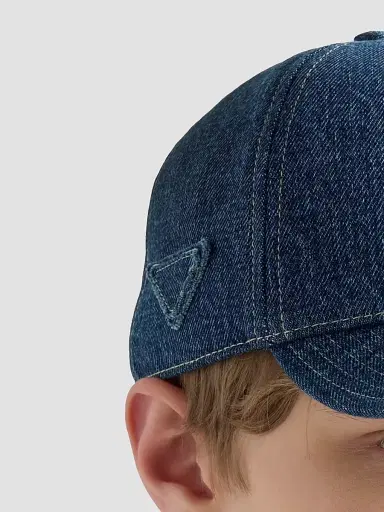 Prada Men's Denim Baseball Cap - Blue - Size XXL | Thumbnail 3 Prada Men's Denim Baseball Cap - Blue - Size XXL | Thumbnail 3