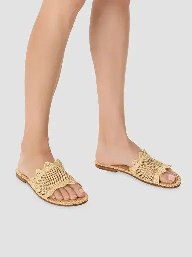 Odissì Women's Lucia Woven Slide Sandals - Natural - Size 10 | Thumbnail 2 Odissì Women's Lucia Woven Slide Sandals - Natural - Size 10 | Thumbnail 2