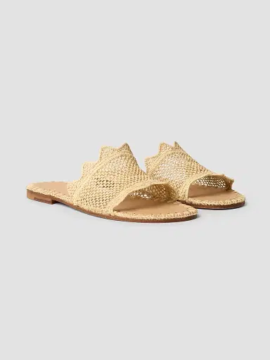 Odissì Women's Lucia Woven Slide Sandals - Natural - Size 10 | Thumbnail 3 Odissì Women's Lucia Woven Slide Sandals - Natural - Size 10 | Thumbnail 3