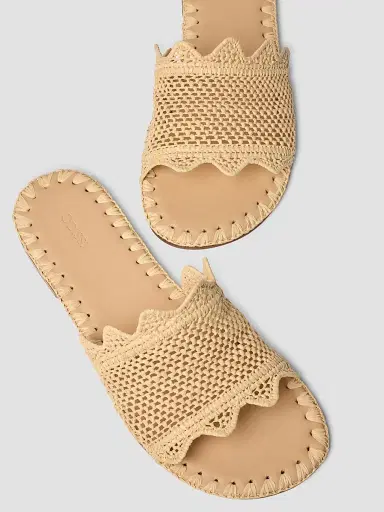 Odissì Women's Lucia Woven Slide Sandals - Natural - Size 10 | Thumbnail 5 Odissì Women's Lucia Woven Slide Sandals - Natural - Size 10 | Thumbnail 5