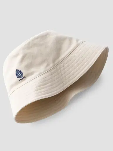 Prada Men's Old Gabardine Bucket Hat - Beige Khaki - Size XL | Thumbnail 3 Prada Men's Old Gabardine Bucket Hat - Beige Khaki - Size XL | Thumbnail 3