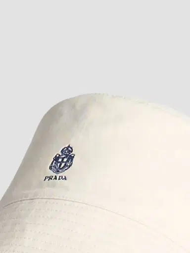 Prada Men's Old Gabardine Bucket Hat - Beige Khaki - Size XL | Thumbnail 4 Prada Men's Old Gabardine Bucket Hat - Beige Khaki - Size XL | Thumbnail 4