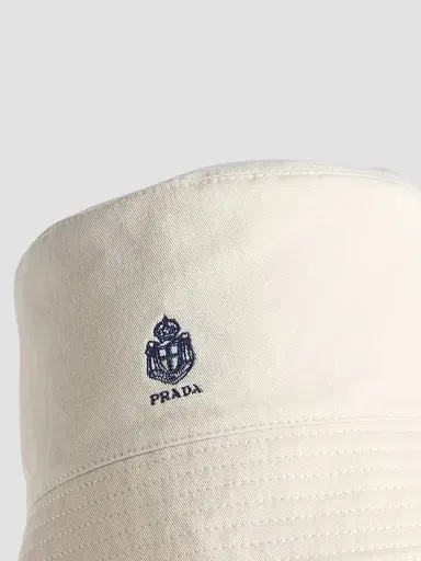 Prada Men's Old Gabardine Bucket Hat - Beige Khaki - Size XL | Thumbnail 5 Prada Men's Old Gabardine Bucket Hat - Beige Khaki - Size XL | Thumbnail 5