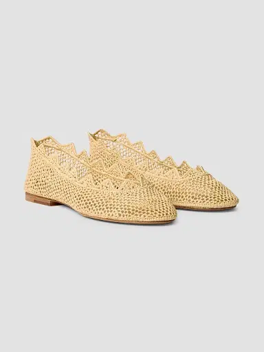 Odissì Women's Harper Woven Ballet Flats - Natural - Size 10 | Thumbnail 3 Odissì Women's Harper Woven Ballet Flats - Natural - Size 10 | Thumbnail 3