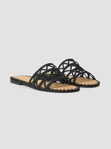 Odissì Women's Evie Woven Slide Sandals - Black - Size 10 | Thumbnail 3 Odissì Women's Evie Woven Slide Sandals - Black - Size 10 | Thumbnail 3
