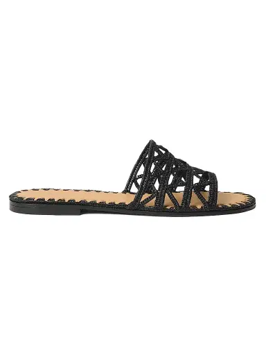 Odissì Women's Evie Woven Slide Sandals - Black - Size 10 | Thumbnail 1 Odissì Women's Evie Woven Slide Sandals - Black - Size 10 | Thumbnail 1