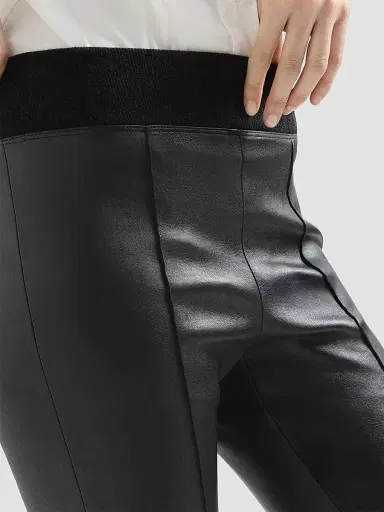 Brunello Cucinelli Women's Stretch Nappa Leather Leggings | Thumbnail 4 Brunello Cucinelli Women's Stretch Nappa Leather Leggings | Thumbnail 4