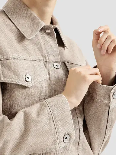 Brunello Cucinelli Women's Lamé Denim Four-pocket Outerwear Jacket with Monili - Rope | Thumbnail 4 Brunello Cucinelli Women's Lamé Denim Four-pocket Outerwear Jacket with Monili - Rope | Thumbnail 4