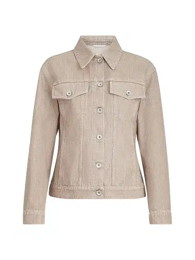 Brunello Cucinelli Women's Lamé Denim Four-pocket Outerwear Jacket with Monili - Rope | Thumbnail 1 Brunello Cucinelli Women's Lamé Denim Four-pocket Outerwear Jacket with Monili - Rope | Thumbnail 1