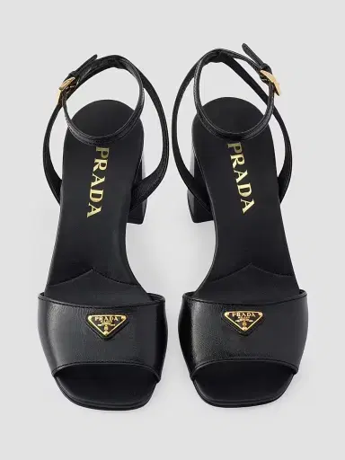 Prada Women's Leather Sandals - Black | Thumbnail 2 Prada Women's Leather Sandals - Black | Thumbnail 2