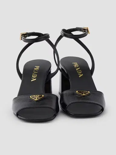 Prada Women's Leather Sandals - Black | Thumbnail 4 Prada Women's Leather Sandals - Black | Thumbnail 4